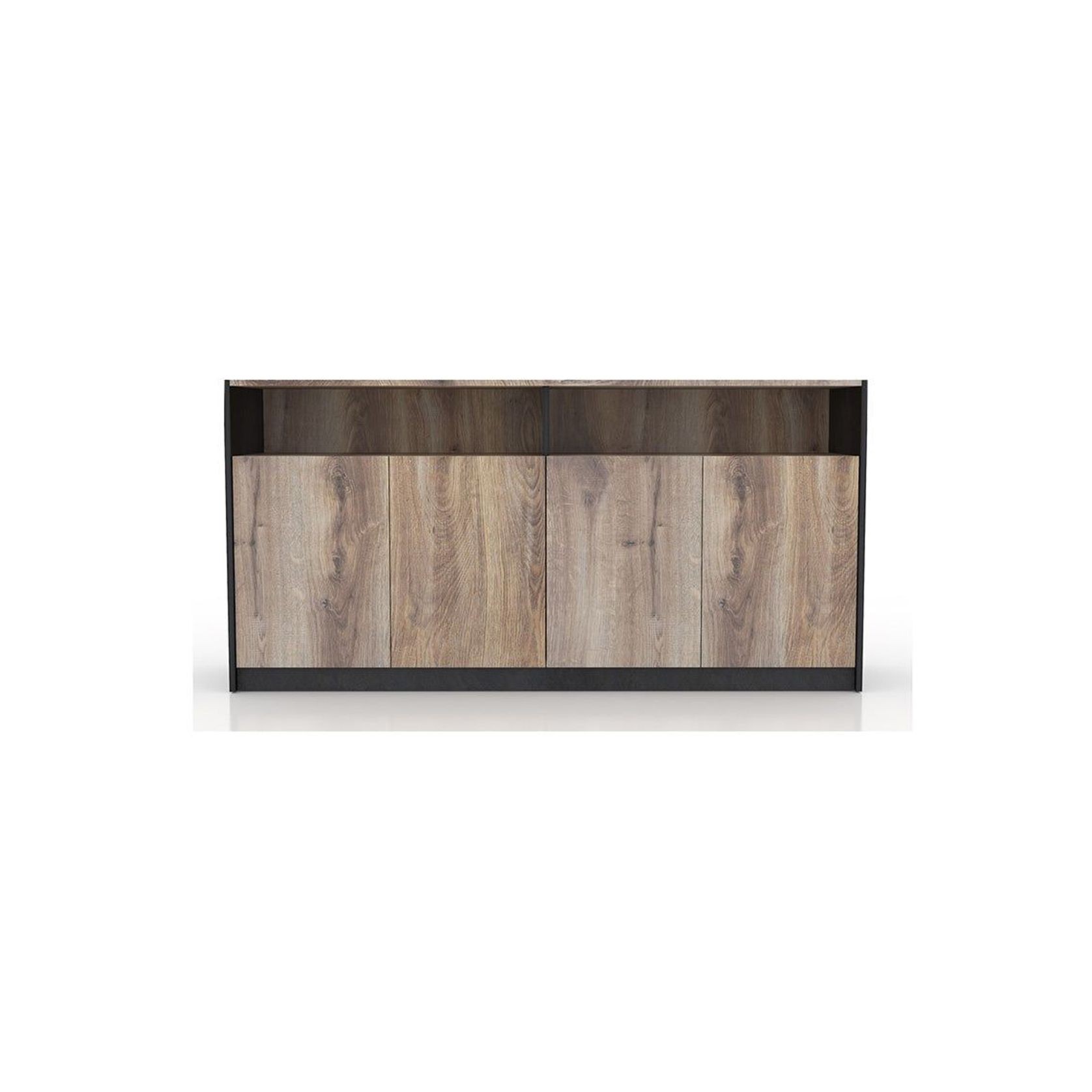 ARTO Credenza Cabinet 157cm - Warm Oak & Black gallery detail image