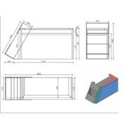 QUADE Reception Desk Left Panel 2.0M - Warm Oak & Concrete Color gallery detail image