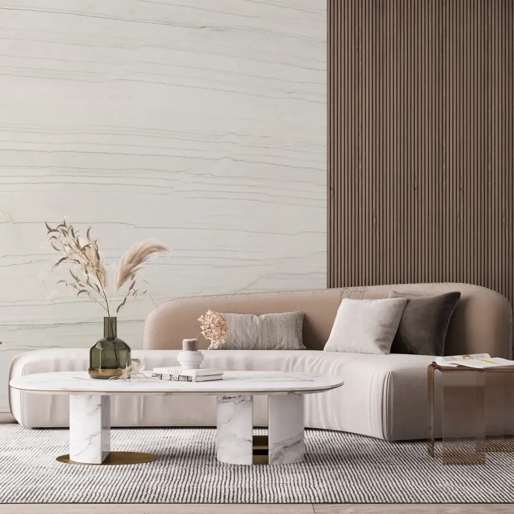 White Lux Quartzite Benchtop gallery detail image