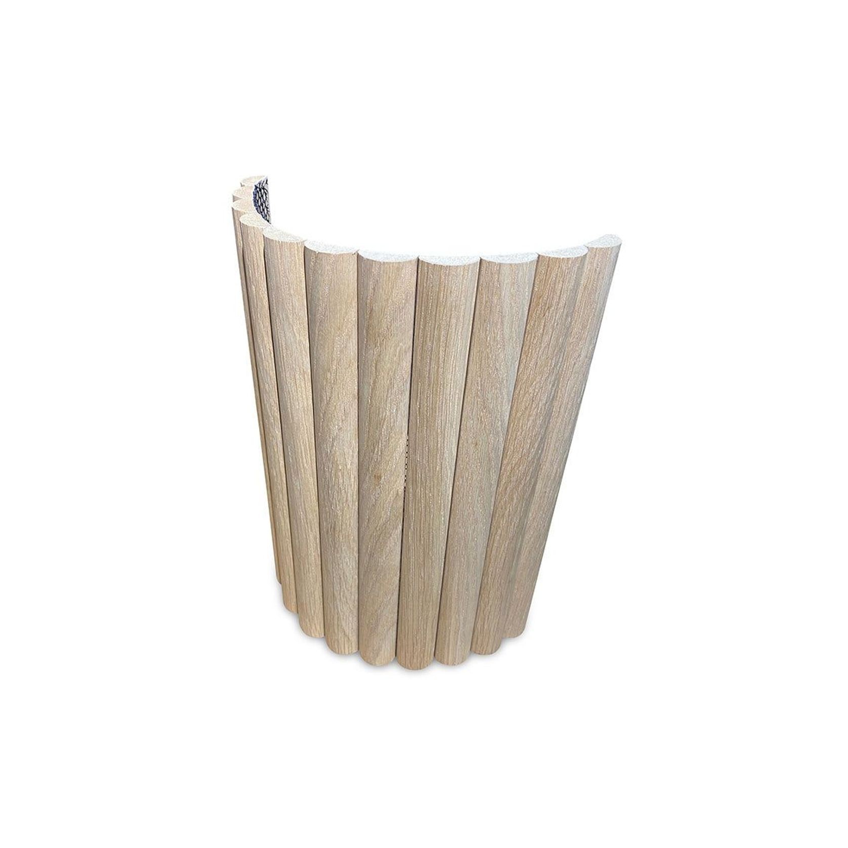WOODFLEX Flexible Wooden Slat Wall Panel - Oak Veneer - 2700mm x 595mm - Half Round gallery detail image