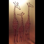 Giraffe Family Metal Wall Art gallery detail image