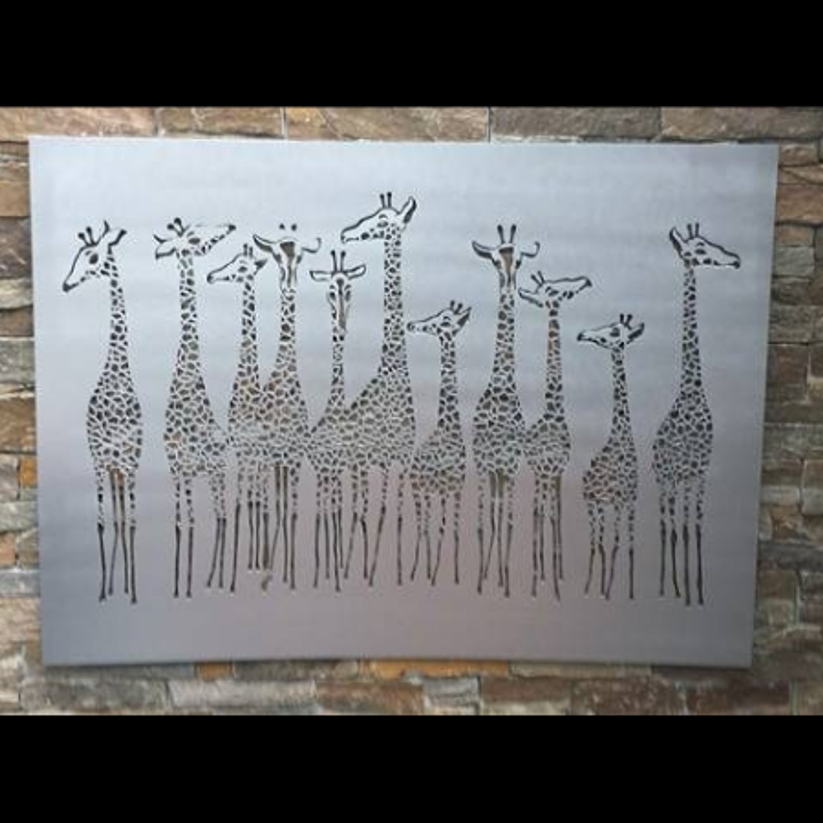 Giraffe Tower Metal Wall Art Panel gallery detail image