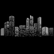 Cityscape Tall Towers Metal Wall Art Panel gallery detail image