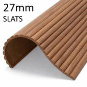 WOODFLEX Flexible Wooden Slat Wall Panel - Walnut Veneer - 2700mm - Half Round 27mm gallery detail image