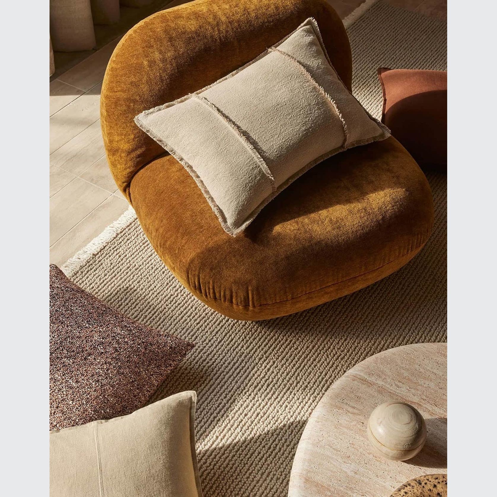 Weave Home Adela Cushion - Cashmere  | Linen Blend gallery detail image