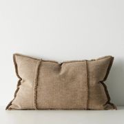 Weave Home Adela Cushion - Cocoa | Linen Blend gallery detail image