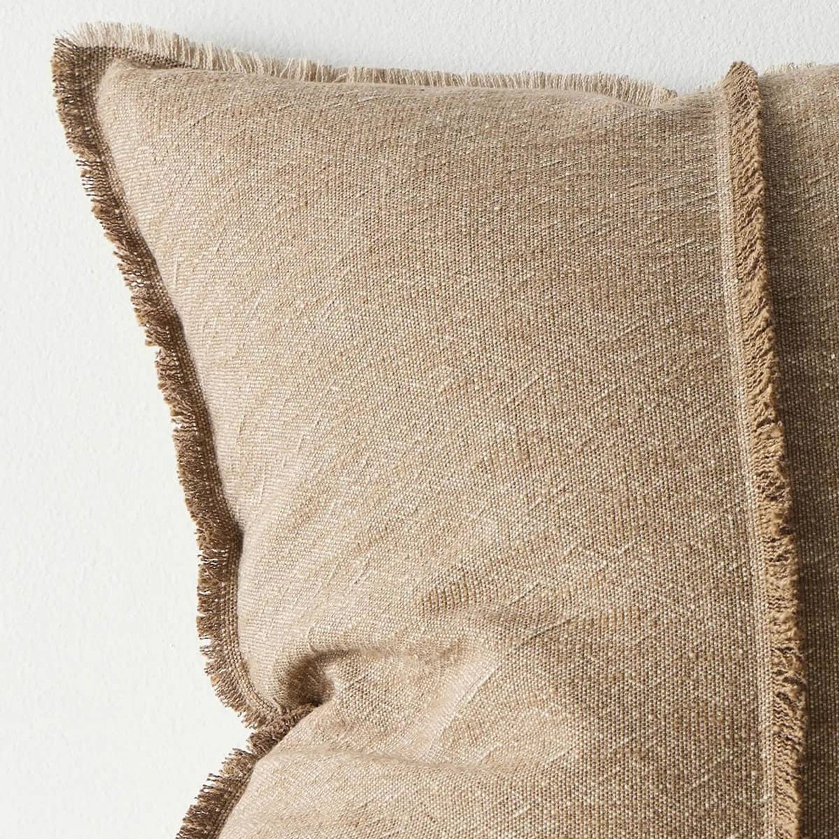 Weave Home Adela Cushion - Cocoa | Linen Blend gallery detail image