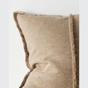Weave Home Adela Cushion - Cocoa | Linen Blend gallery detail image
