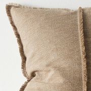 Weave Home Adela Cushion - Cocoa | Linen Blend gallery detail image