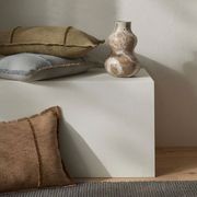 Weave Home Adela Cushion - Cocoa | Linen Blend gallery detail image