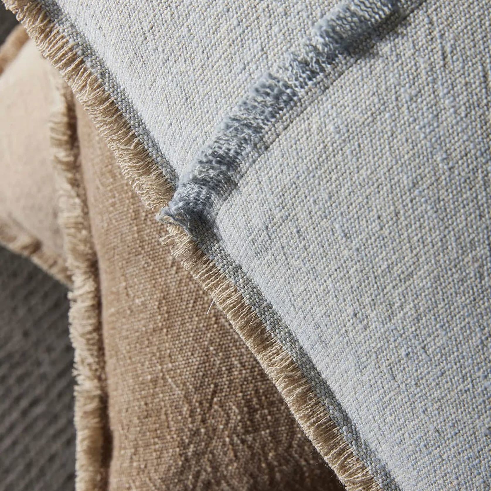 Weave Home Adela Cushion - Cocoa | Linen Blend gallery detail image