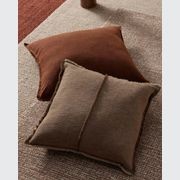 Weave Home Adela Cushion - Cocoa | Linen Blend gallery detail image