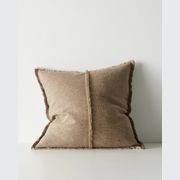 Weave Home Adela Cushion - Cocoa | Linen Blend gallery detail image