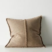 Weave Home Adela Cushion - Cocoa | Linen Blend gallery detail image