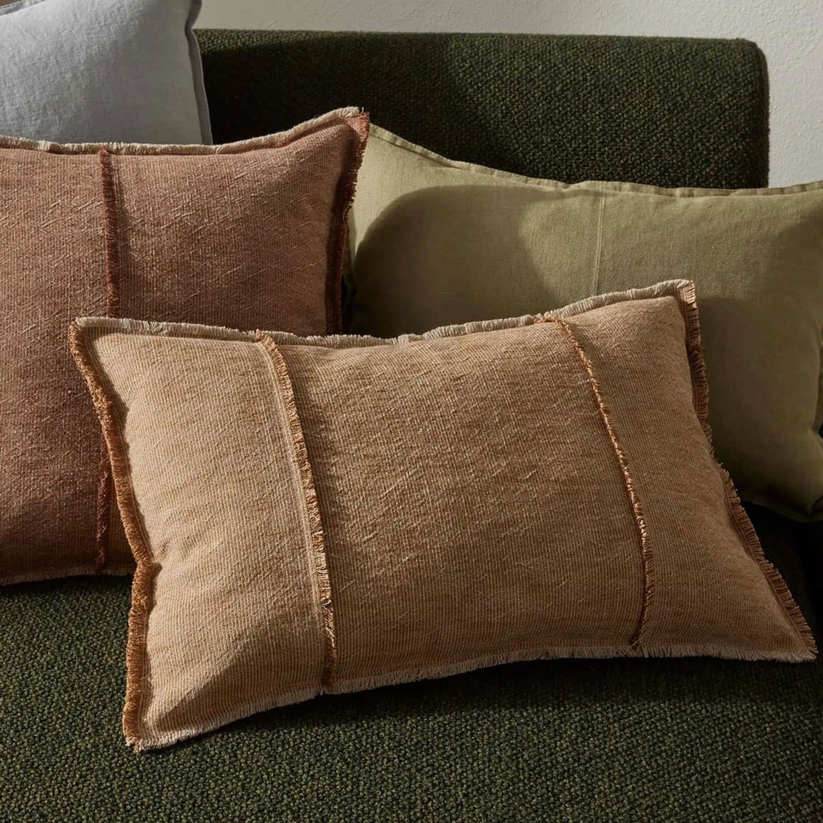 Weave Home Adela Cushion - Desert | Linen Blend gallery detail image