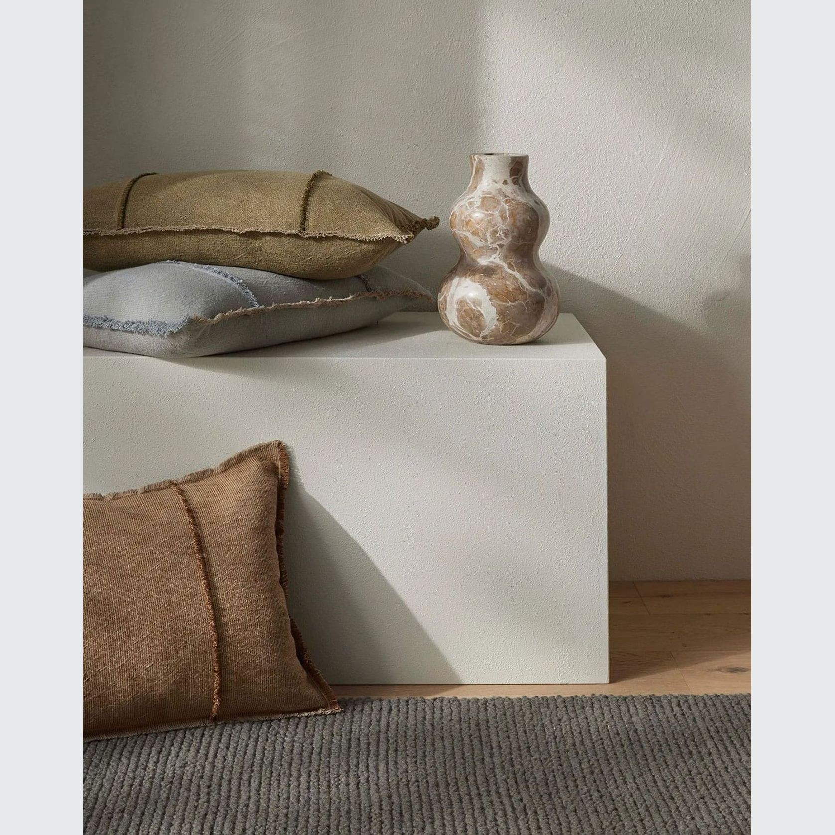 Weave Home Adela Cushion - Haze | Linen Blend gallery detail image