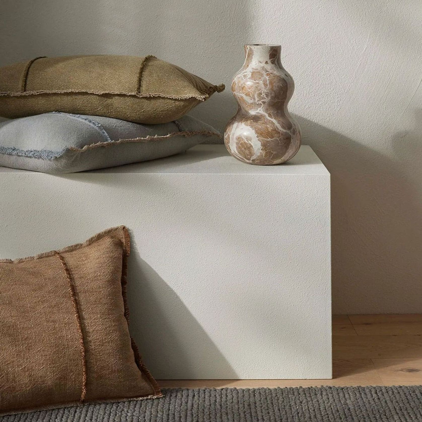 Weave Home Adela Cushion - Haze | Linen Blend gallery detail image