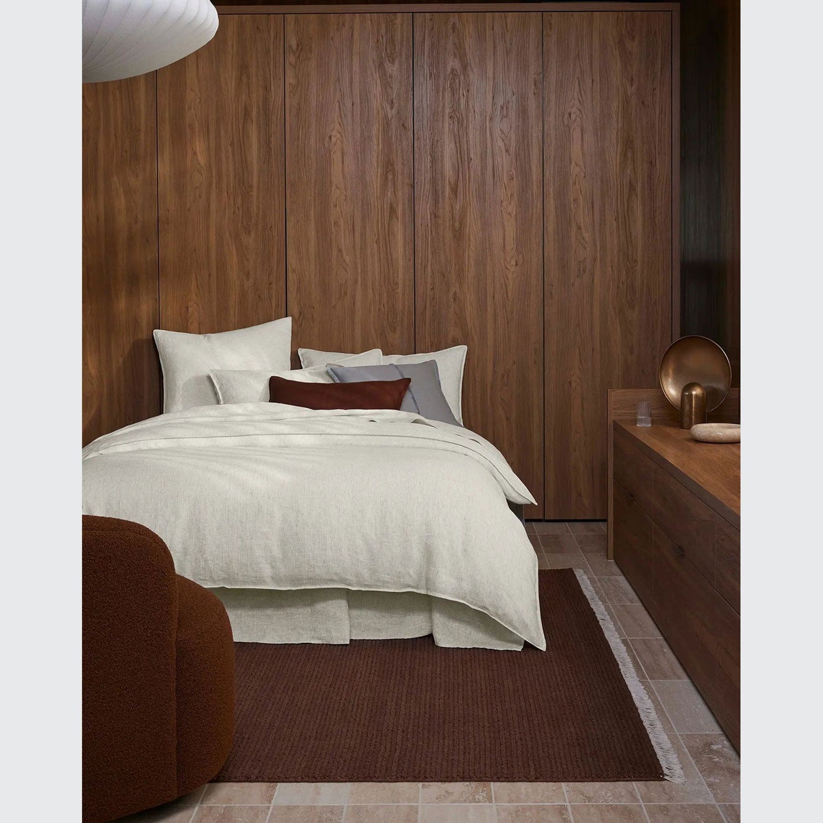 Weave Home Adela Cushion - Haze | Linen Blend gallery detail image