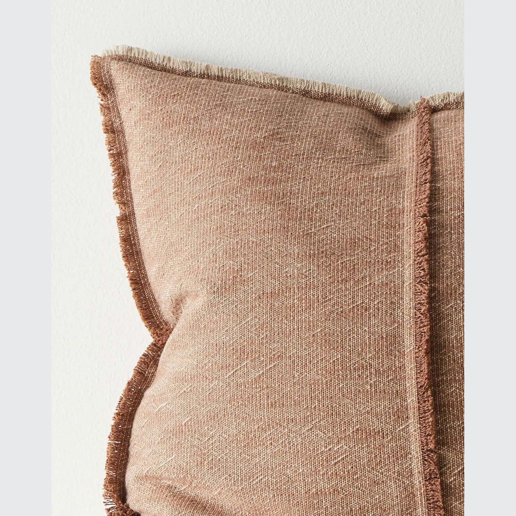 Weave Home Adela Cushion - Rust | Linen Blend gallery detail image