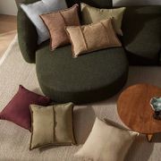 Weave Home Adela Cushion - Rust | Linen Blend gallery detail image