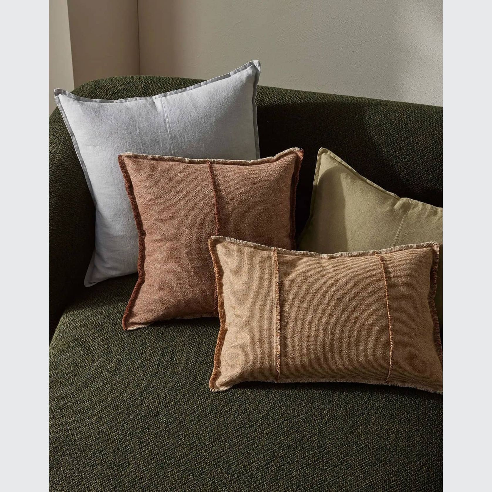 Weave Home Adela Cushion - Rust | Linen Blend gallery detail image