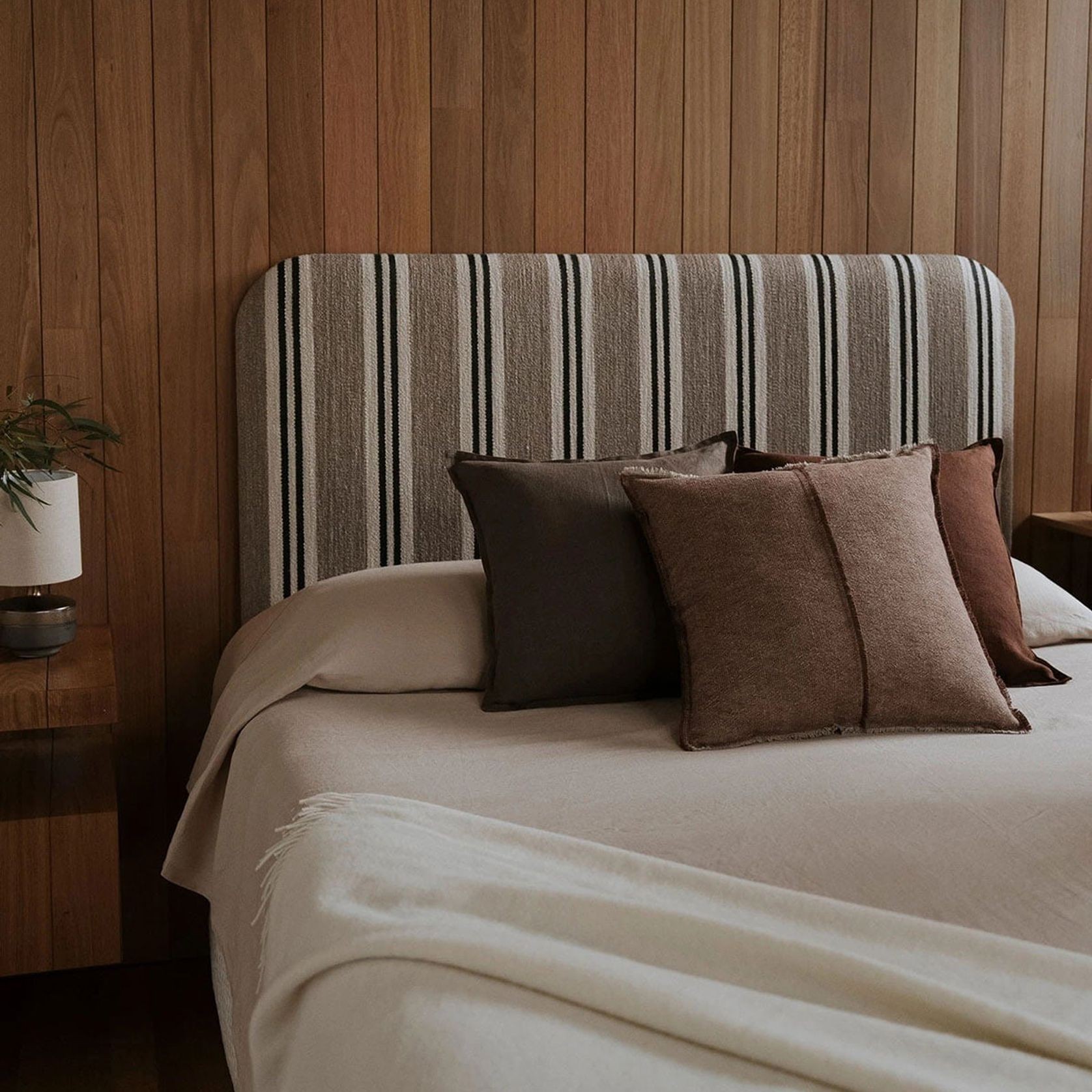 Weave Home Adela Cushion - Rust | Linen Blend gallery detail image