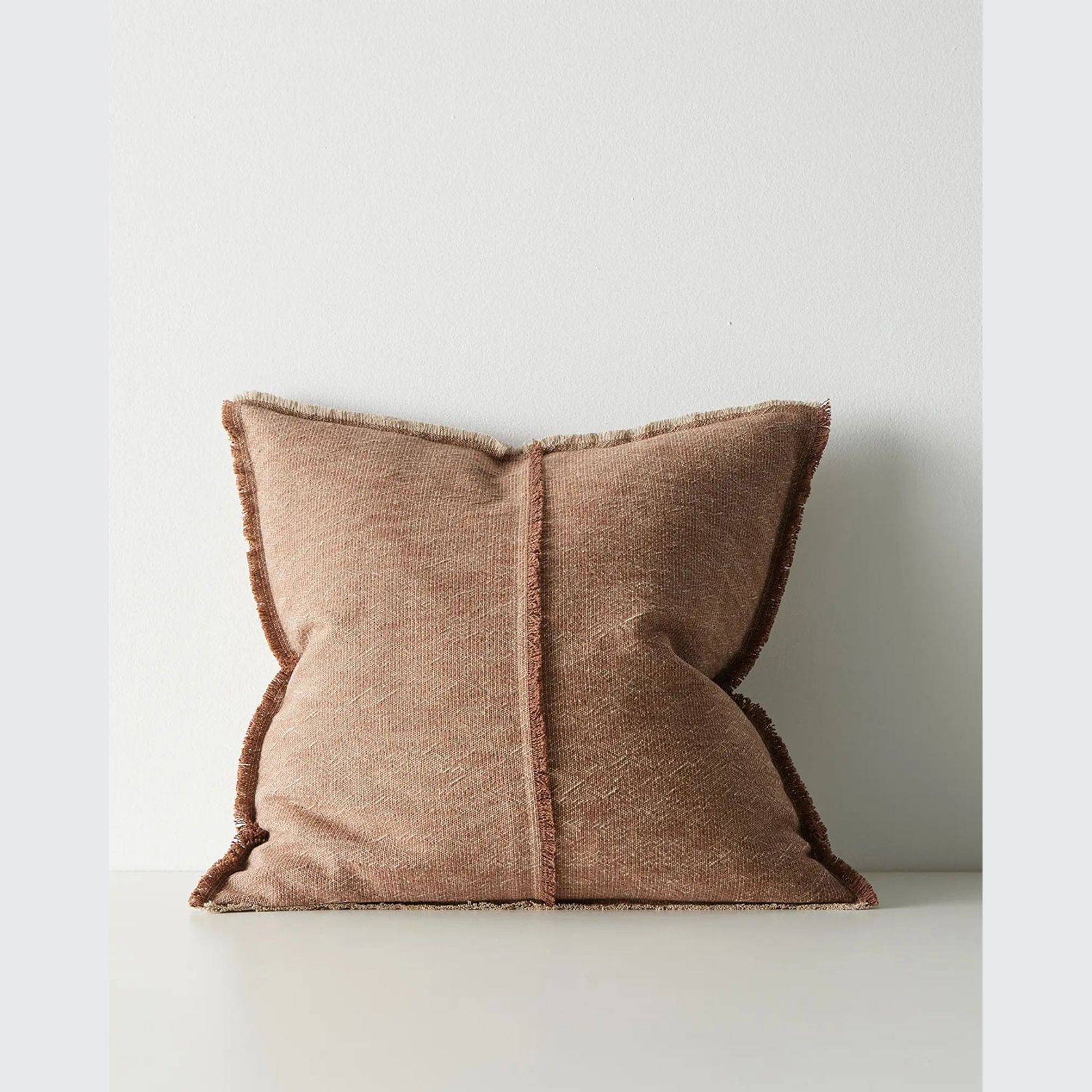 Weave Home Adela Cushion - Rust | Linen Blend gallery detail image