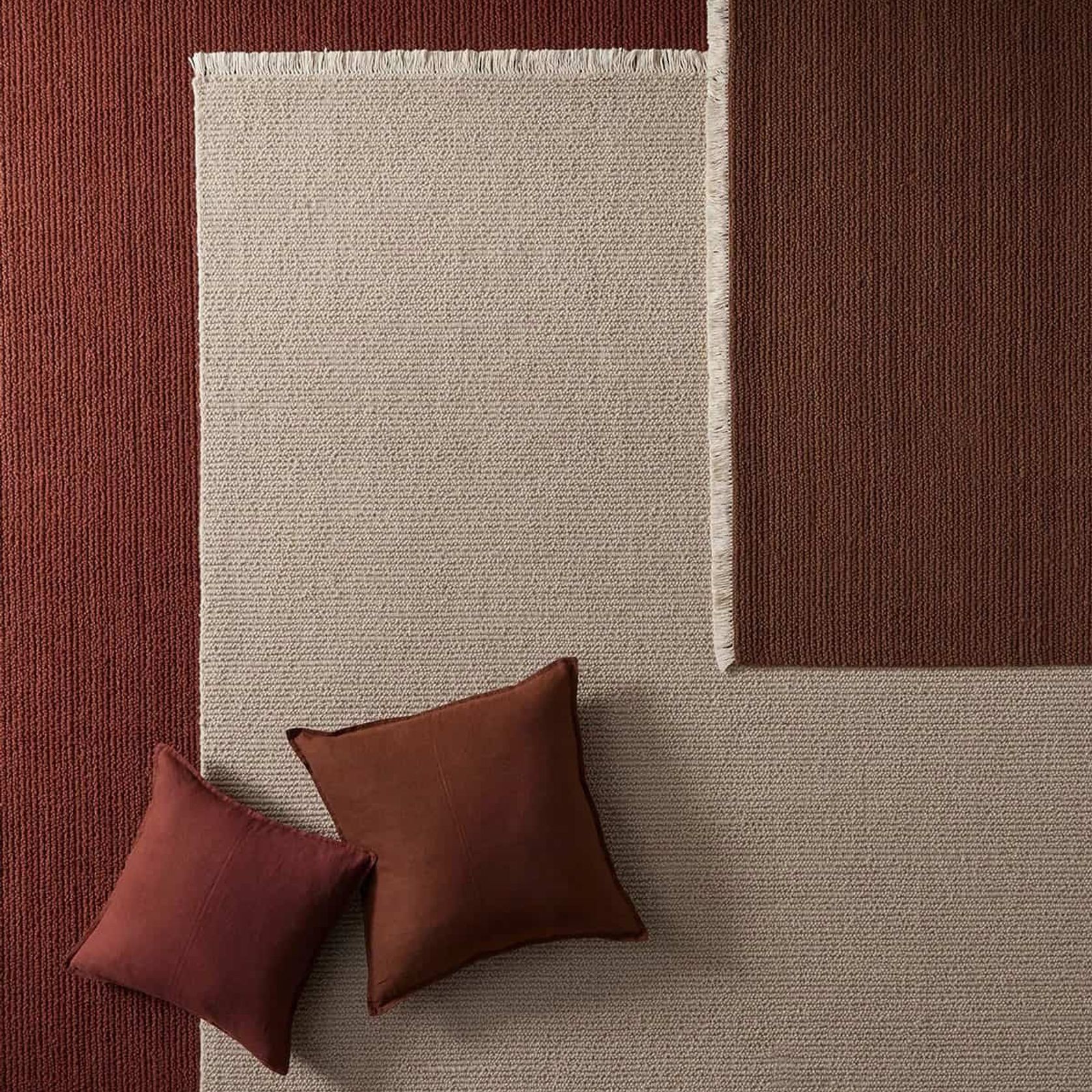 Weave Fabien 100% Wool Floor Rug  - Bark gallery detail image