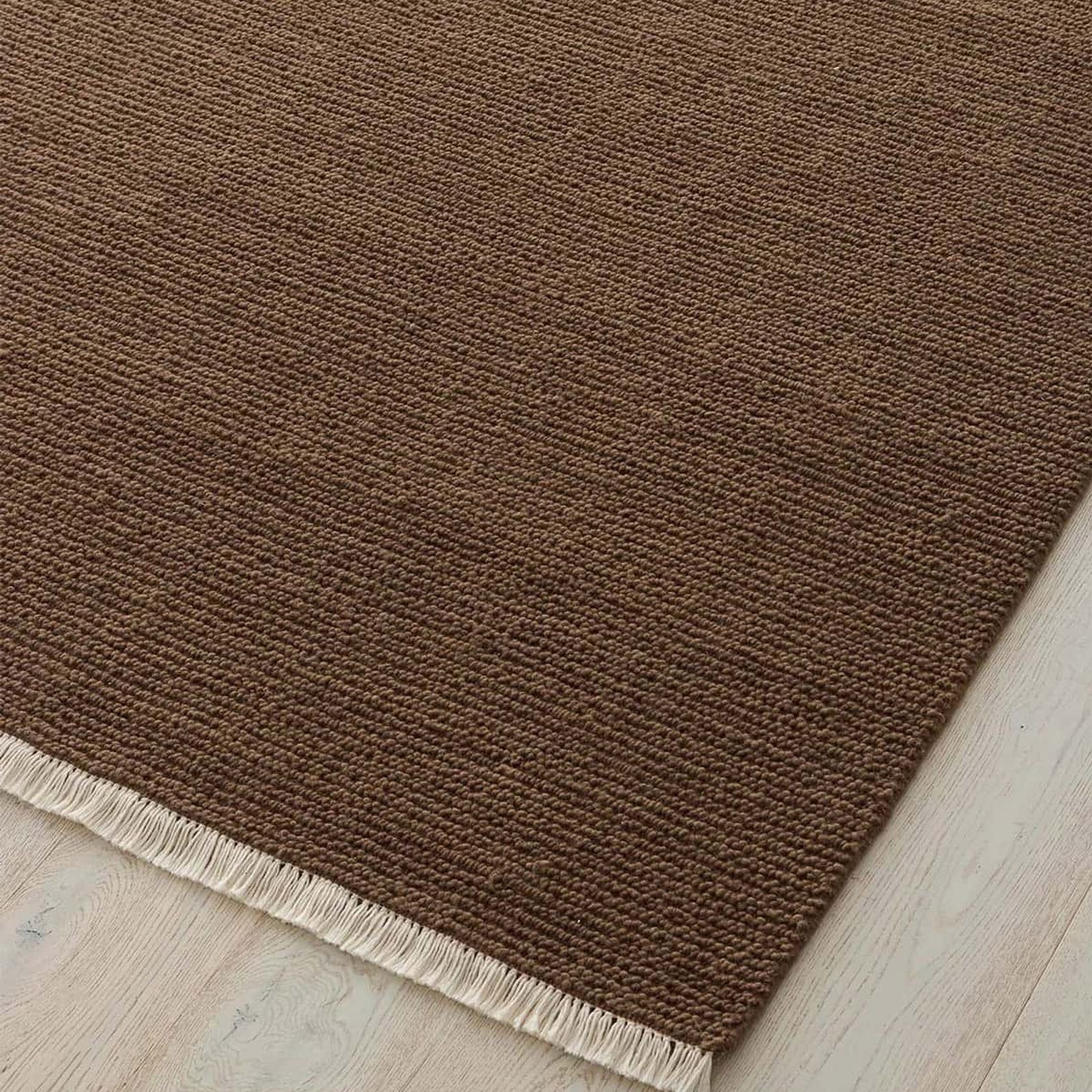 Weave Fabien 100% Wool Floor Rug  - Bark gallery detail image