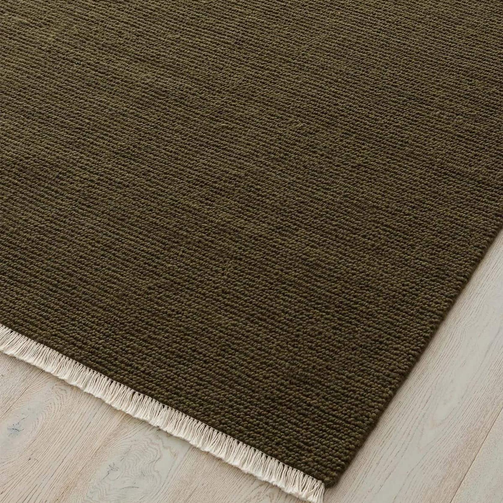 Weave Fabien 100% Wool Floor Rug - Moss gallery detail image