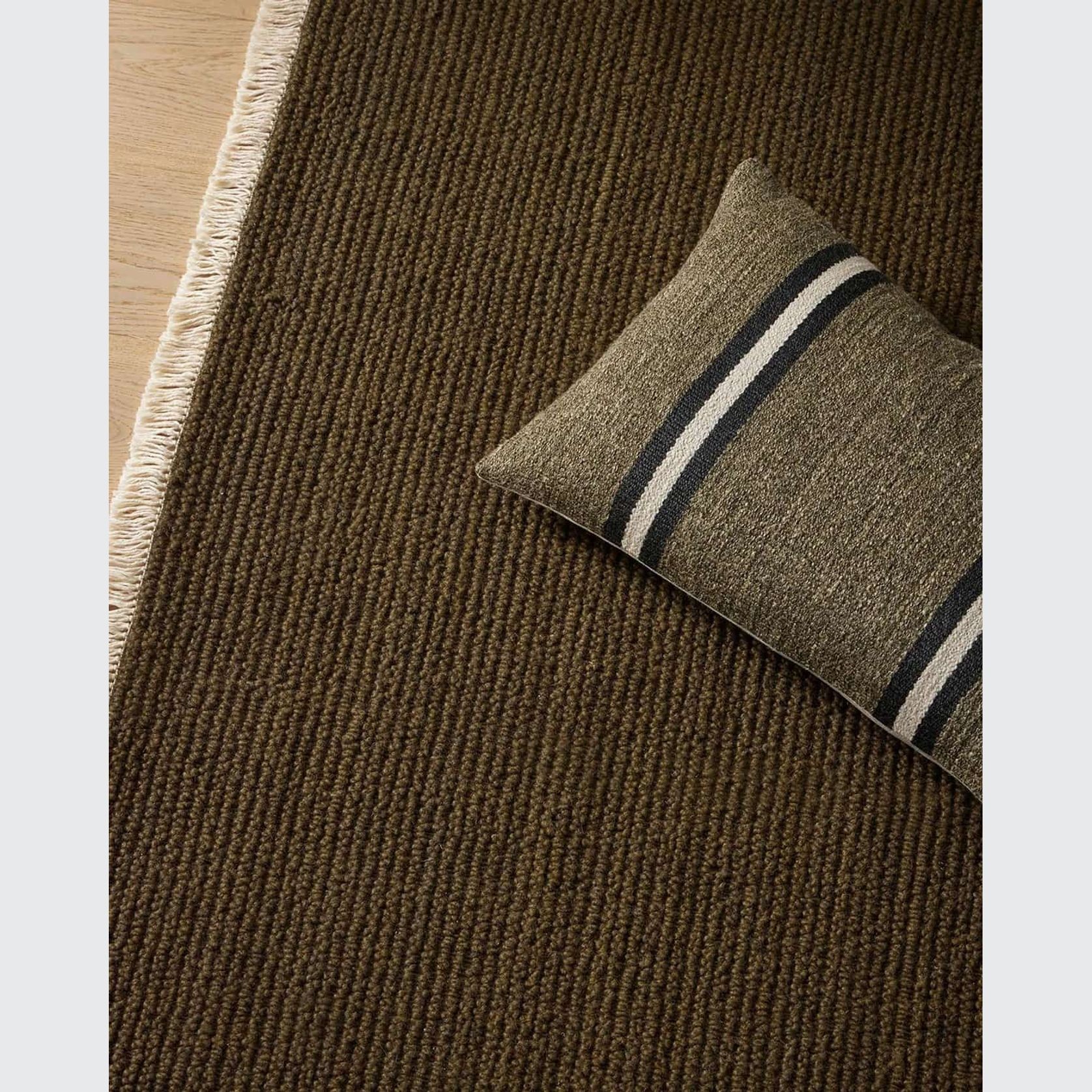 Weave Fabien 100% Wool Floor Rug - Moss gallery detail image