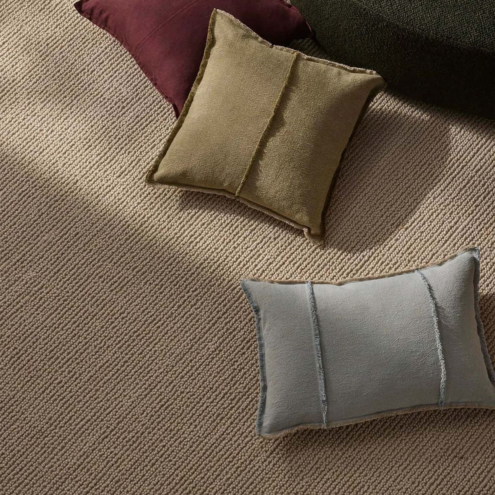 Weave Fabien 100% Wool Floor Rug - Stone gallery detail image