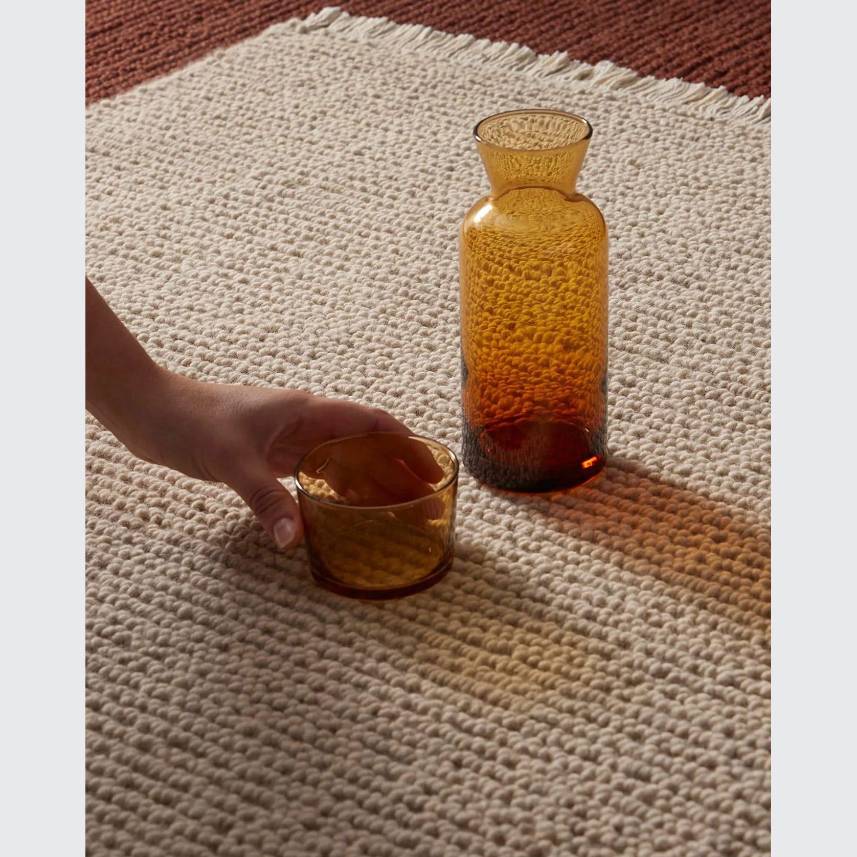 Weave Fabien 100% Wool Floor Rug - Stone gallery detail image