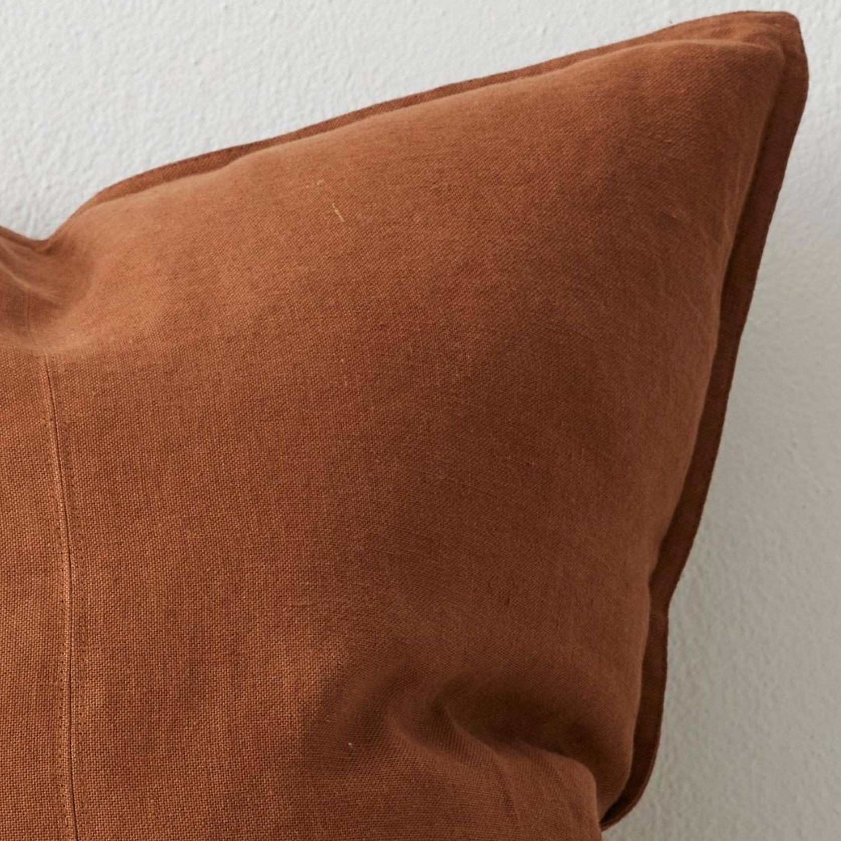 Weave Home European Linen Como Cushion - Tobacco | Three Sizes gallery detail image
