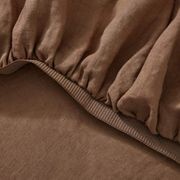 Ravello Linen Fitted Sheet - Biscuit | Weave Home Bed Linen gallery detail image
