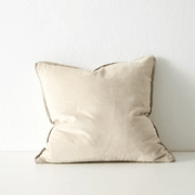 Weave Home Francesca Cushion - Salt | Velvet gallery detail image
