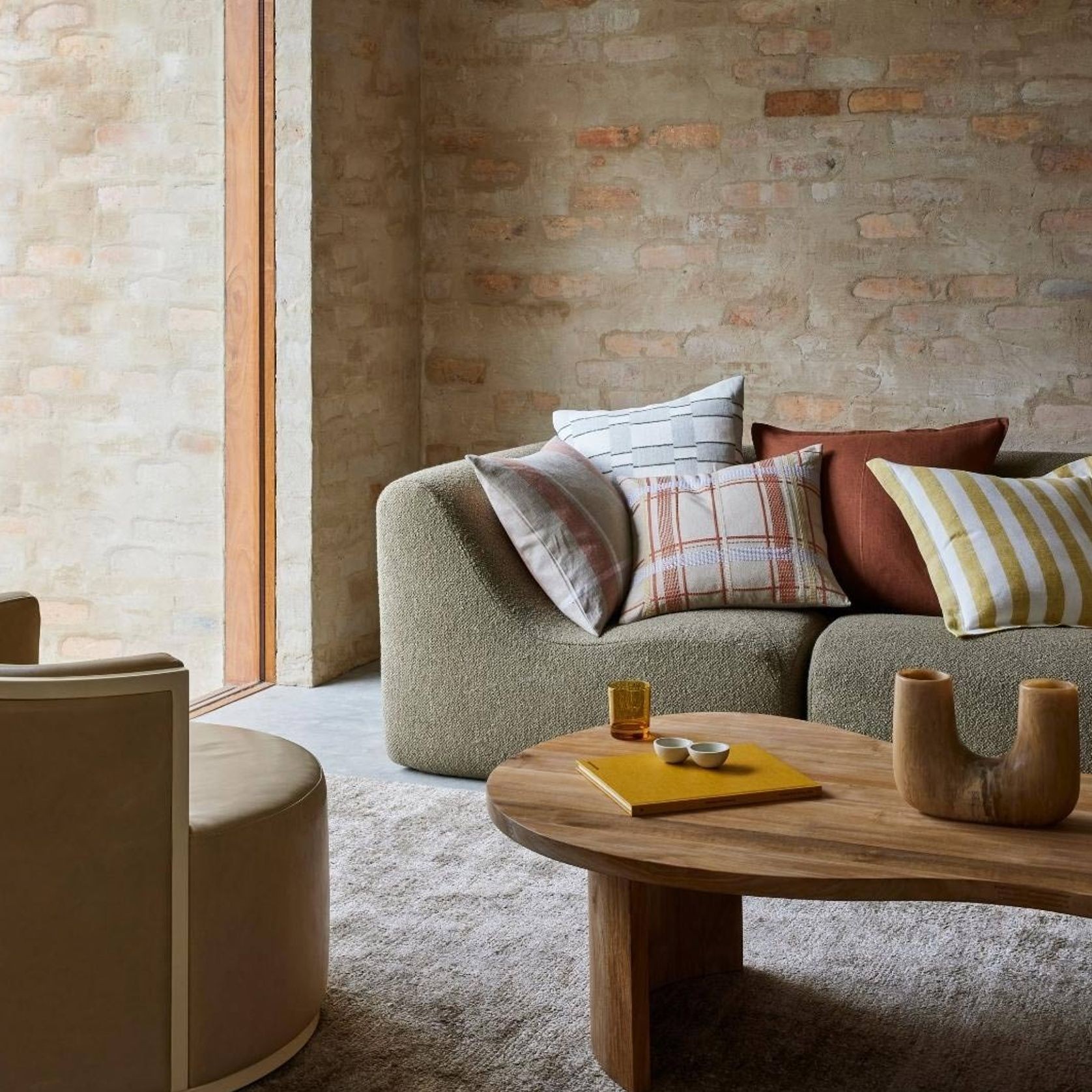 Weave Home European Linen Como Cushion - Tobacco | Three Sizes gallery detail image