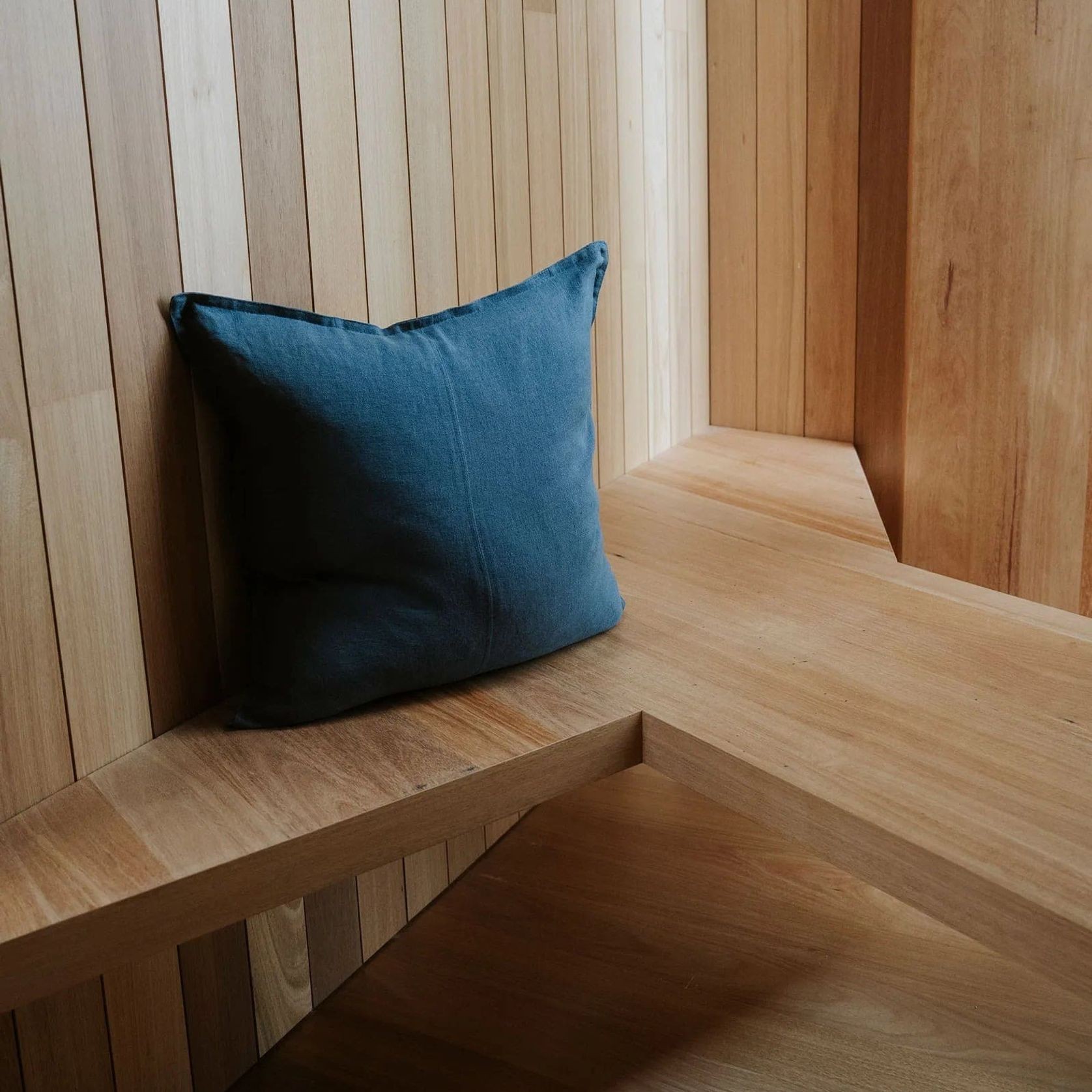 Weave European Linen Como Cushion - Atlantic | Three Sizes gallery detail image