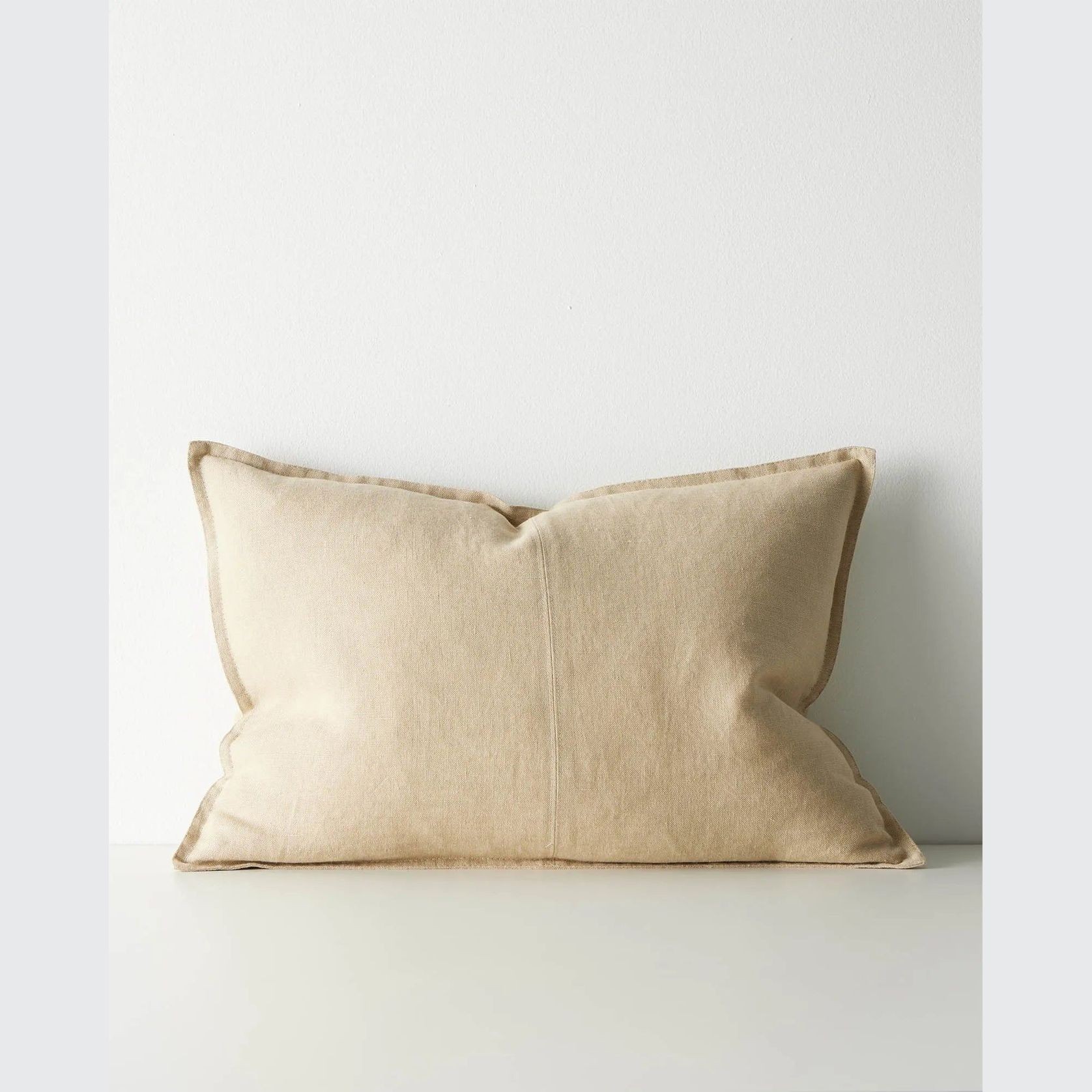 Weave European Linen  Como Cushion - Sandstone | Three Sizes gallery detail image