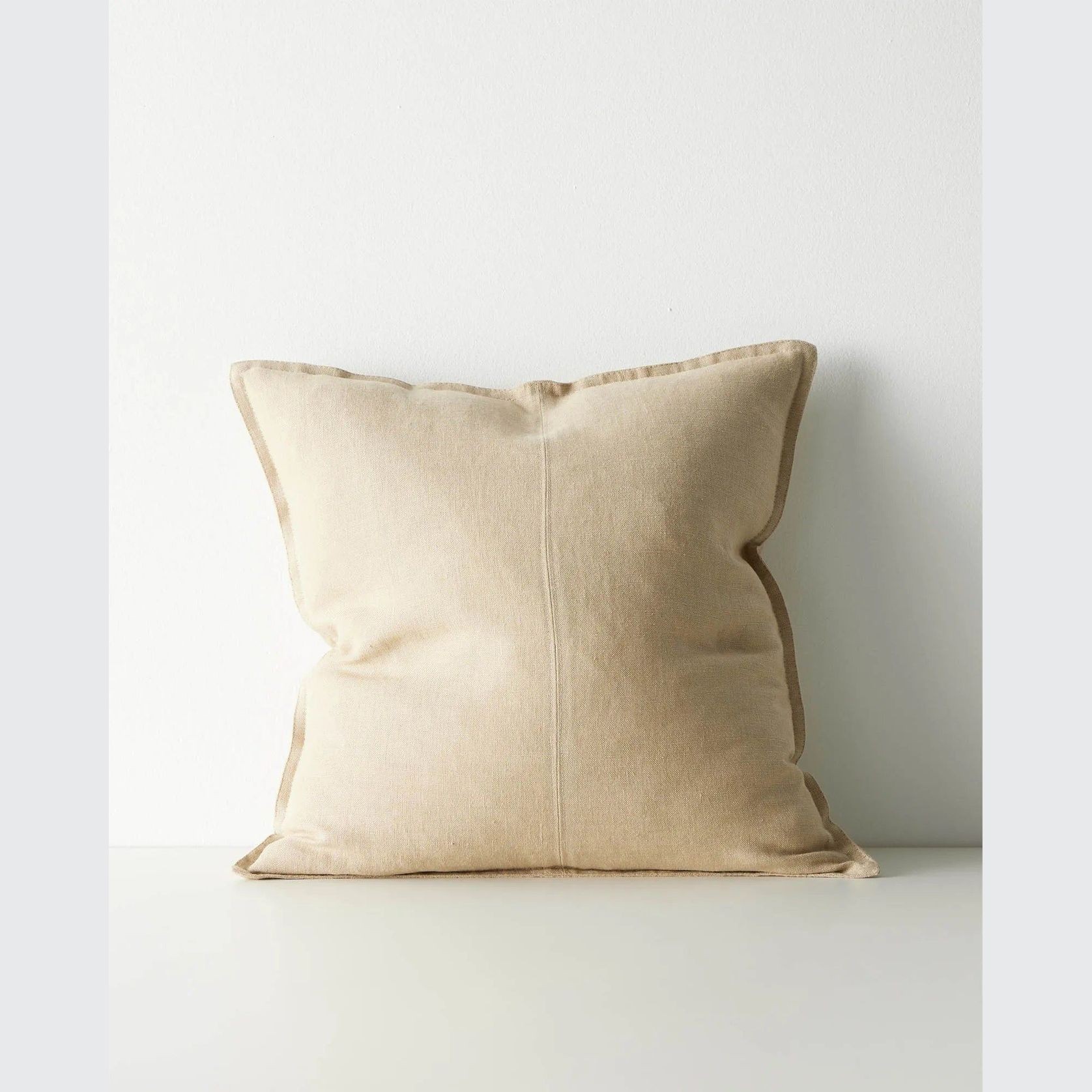 Weave European Linen  Como Cushion - Sandstone | Three Sizes gallery detail image