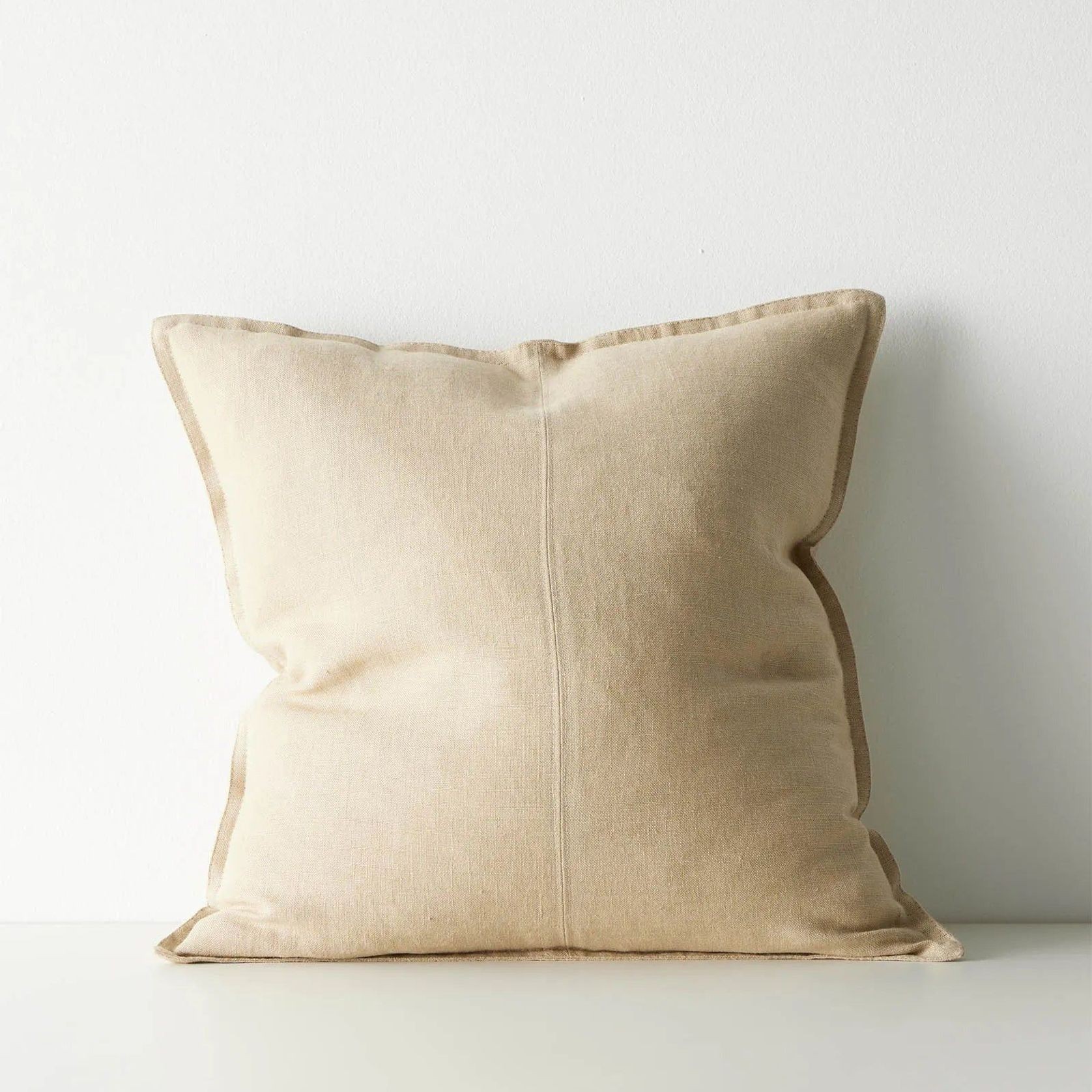 Weave European Linen  Como Cushion - Sandstone | Three Sizes gallery detail image