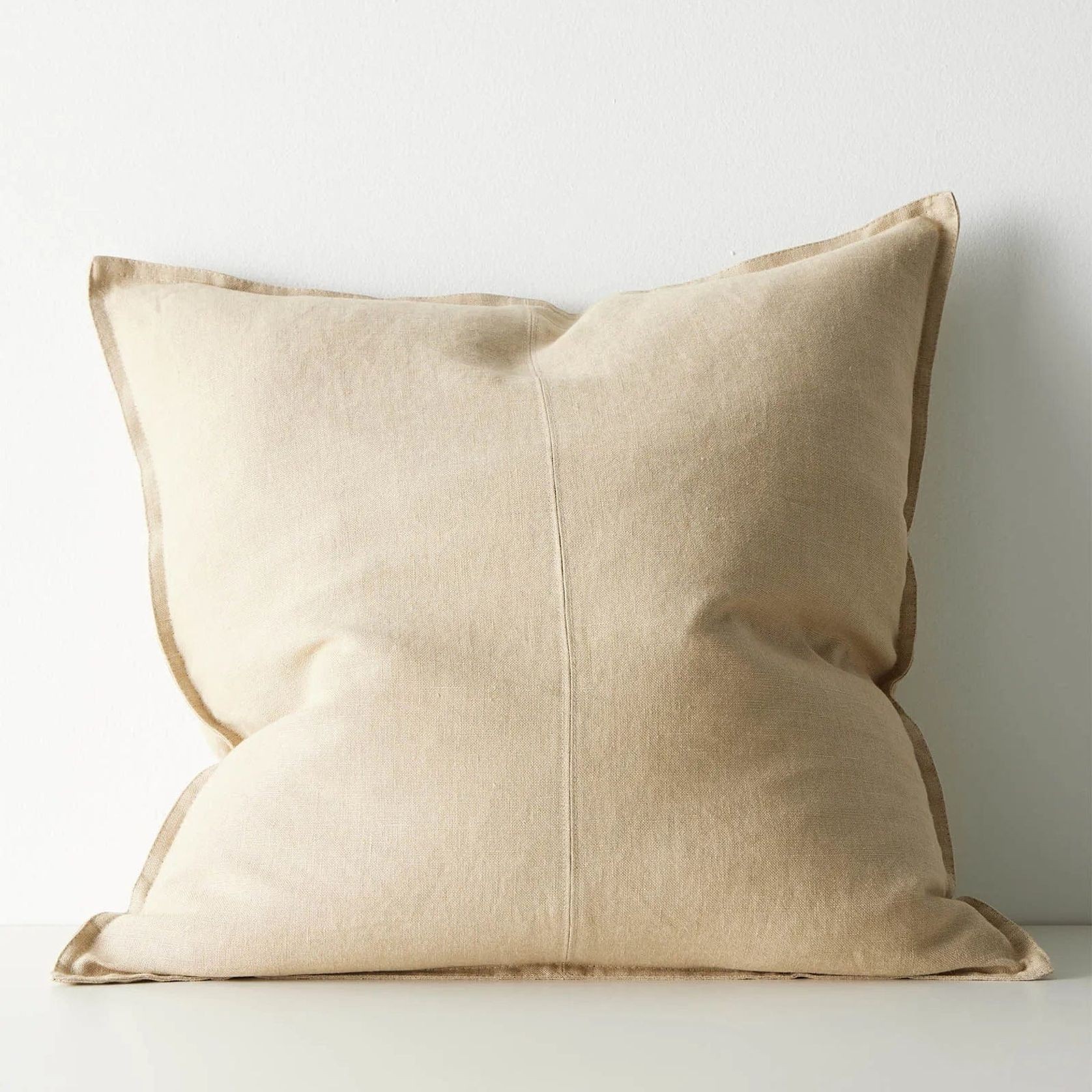 Weave European Linen  Como Cushion - Sandstone | Three Sizes gallery detail image