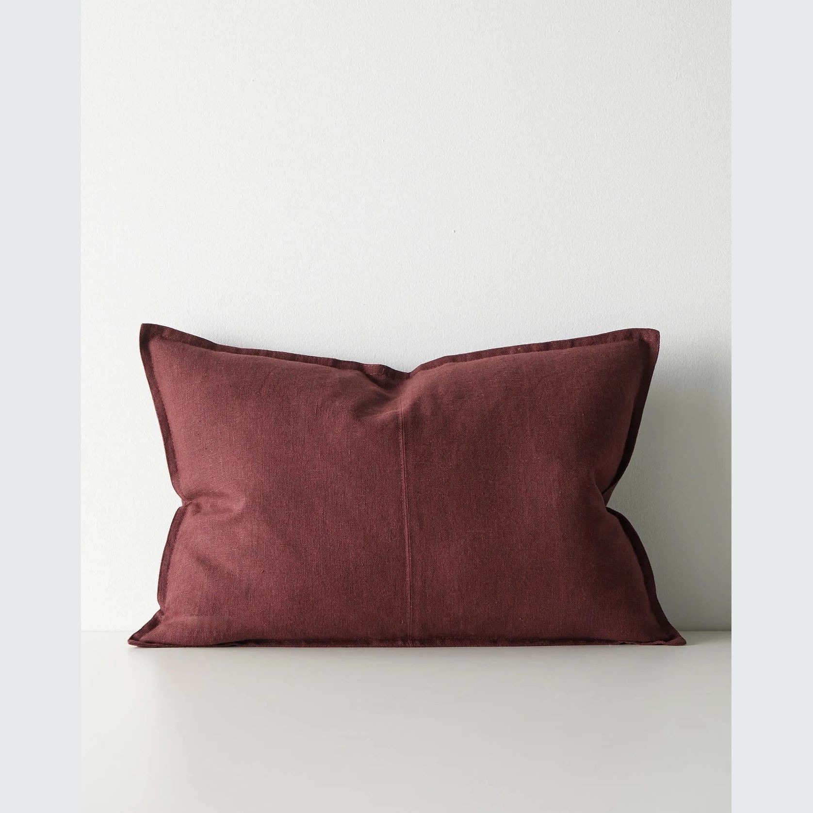 Weave European Linen Como Cushion - Garnet  | Three Sizes gallery detail image