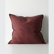 Weave European Linen Como Cushion - Garnet  | Three Sizes gallery detail image