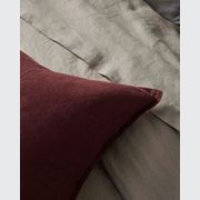 Weave European Linen Como Cushion - Garnet  | Three Sizes gallery detail image