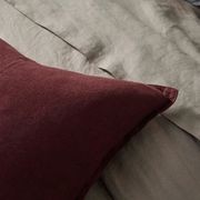 Weave European Linen Como Cushion - Garnet  | Three Sizes gallery detail image