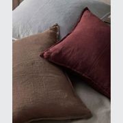 Weave European Linen Como Cushion - Garnet  | Three Sizes gallery detail image