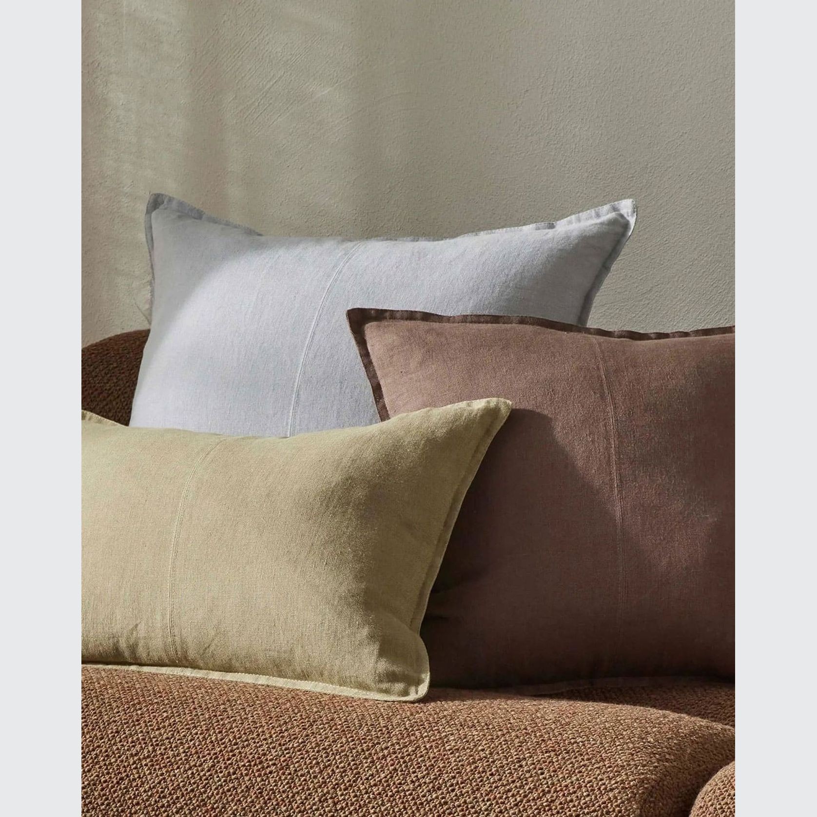 Weave European Linen Como Cushion - Haze | Three Sizes gallery detail image