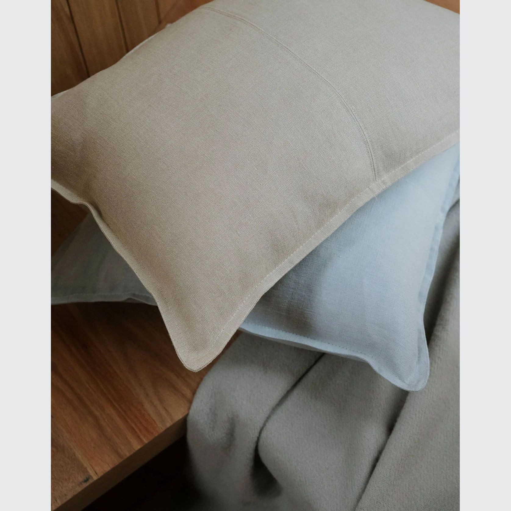 Weave European Linen Como Cushion - Haze | Three Sizes gallery detail image