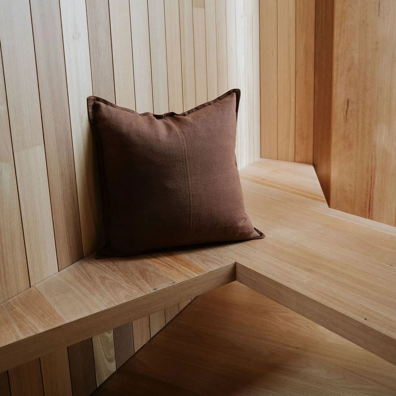 Weave European Linen Como Cushion - Henna | Three Sizes gallery detail image